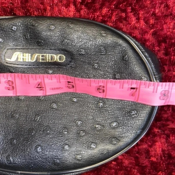 Shiseido black faux leather  makeup bag - Picture 8 of 12